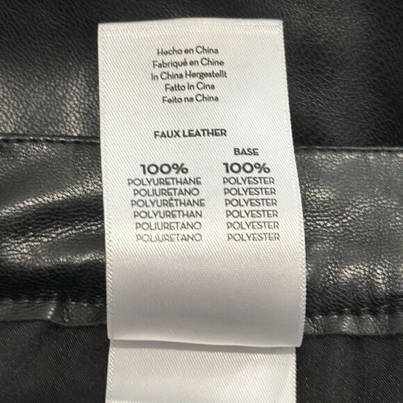 New Mother Denim Jeans Twistie Tie Bounce Hover Faux Leather Pants Size 33 - Picture 15 of 16